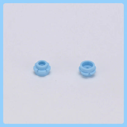 300PCS Moc bricks 24866 Round 1x1 with flower edge Compatible Building Blocks 5 petals flower parts DIY Assembles Creative Toy