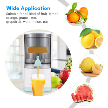 Electric Orange Juice Squeezer Hands Free Portable Citrus Juicer for Orange Lemon Apple USB Powered Detachable &Washable