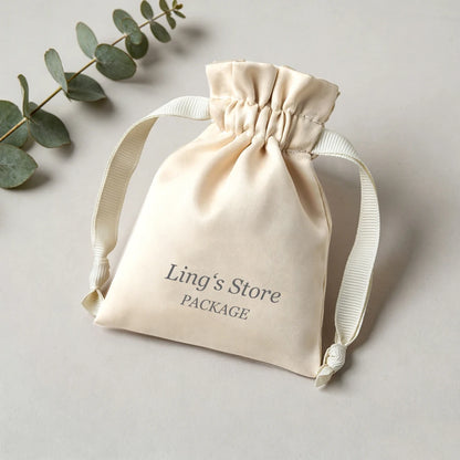 100Pcs Personalized Logo Jewelry Packaging Silk Satin Drawstring Bag Wedding Favors Candy Gift Pouch Ring Bracelet Cosmetic Sack