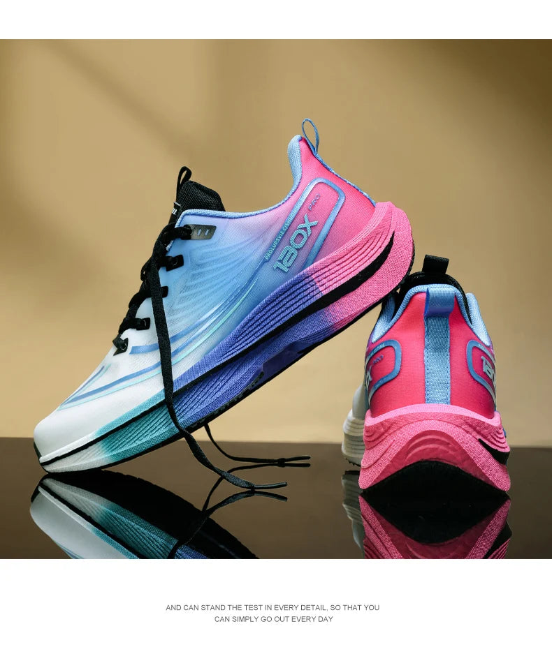 New Men's Carbon Plate Sneakers Outdoor Soft Sole Mesh Sports Shoes Running Shoes Light Anti-Slip Casual Couple Tennis Shoes
