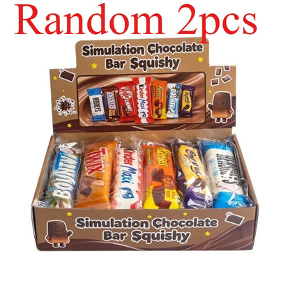 1/4/8PCS Simulation Chocolate Butter Sticks Squishy Toys Slow Rebound Soft Squeeze Toys Stress Relief Sensory Toys Party Favors