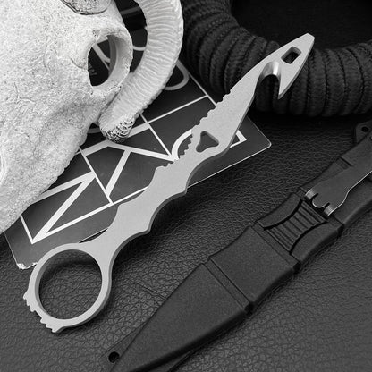 179 Fixed Blade Knife Utility Outdoor Multi-tools, Portable Cutting Rope Tool, 440C Blade, Camping Adventure Knife, EDC Gear