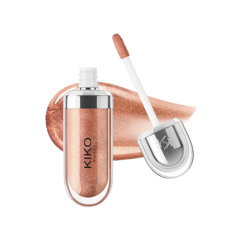 Kiko 3D Hydra Lip Gloss Non-fading Waterproof Blusher Moisturizing Shimmer Makeup Lip Gloss Lipstick Brun Pearly Mauve Liner