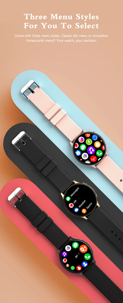 LIGE Nowy Smartwatch z Pomiarem Temperatury Ciała Damski Męski Ekran HD 360 Odbieranie Połączeń Wybieranie Połączeń Smartwatch Męskie Zegarki dla Kobiet Bransoletka