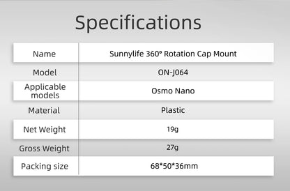 Sunnylife Accessories For DJI Osmo Nano Backpack Clip Magnetic Holder Mount Len Case Bag Protection Expansion Bracket Silicone