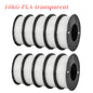 KINGROON 22LBS PETG or PLA filament 3D Printer Filament 10 Rolls 1KG 1.75MM Eco-Friendly Good Toughness Mix Color Free Shipping