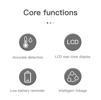 Temperature and Humidity Sensor With LCD for ZigBee Smart life APP Google Alexa Voice Control Support Multi-mode Gateway Option