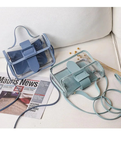 Transparent PVC Ladies' Jelly Bag, Summer Transparent Shoulder Crossbody Bag, Cute Kawaii Handbag