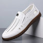 Men's Summer Hollow Slip-on Clogs, Breathable Anti-slip Soft Sole Footwear for Business Casual Outdoor-HT2275