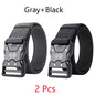 Automatic Buckle Tactical Belts Men's Woven Nylon Military Belt Durable Black Outdoor Army Hunting Golf Waist Belt
