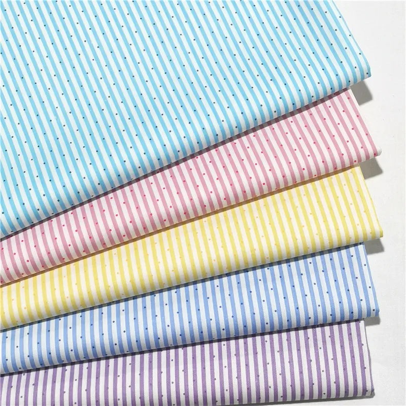 160x50cm Dot Stripe Twill Cotton Sewing Fabric Making Bedding Clothing Handmade Decorative Patch Sewing Cloth