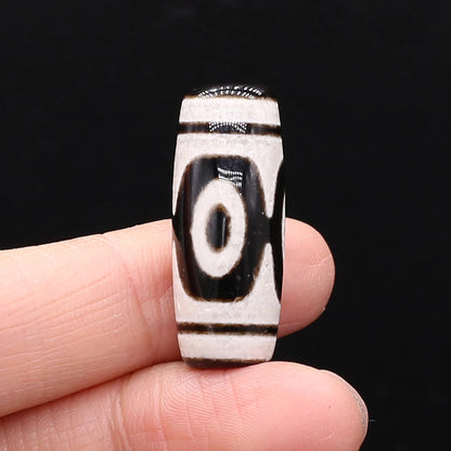 Natural Stone Bead Tibetans Divination Pattern Natural Agates Loose Bead for Women Making DIY Jewerly Necklace Gift 12x30mm