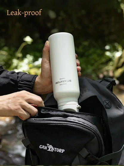 JUSTINLAU 600ML Insulated Bottle with Pop-up Lid Stainless Steel Keep Hot＆Cold Thermal Mug Outdoor Sports/Travel Water Cups