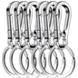 6Pcs Carabiner Clip Keychain Metal Carabiner Shape Key Ring Keyring Key Holder Clips Hook Holder Organizer for Car Keys Finder