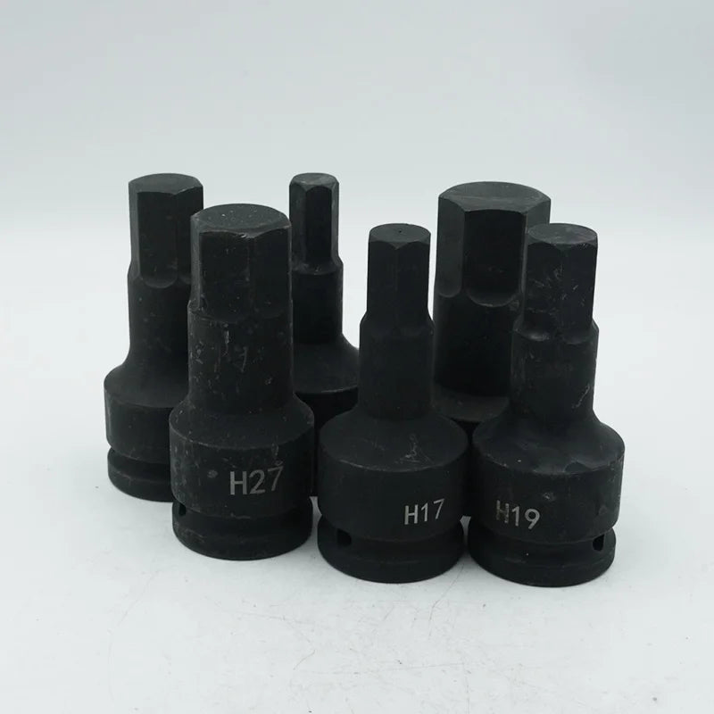 3/4 Inch 100mm Impact Screwdriver Hex Bit Socket Electric Wrench Drill Adapter H12 to H32 Cr-Mo Hand Tool for Auto Repair