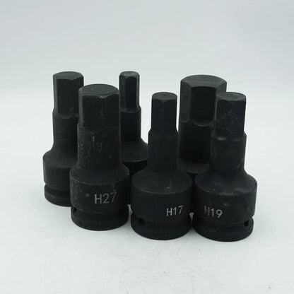 3/4 Inch 100mm Impact Screwdriver Hex Bit Socket Electric Wrench Drill Adapter H12 to H32 Cr-Mo Hand Tool for Auto Repair