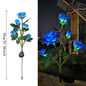 5 Heads Rose Lawn Lamp Solar Lights Outdoor Decorative Solar Garden Lights for Yard Patio Garden Wedding Decor Fairy Lights