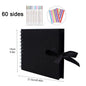 ZK20 80 Sides Black Memory Books DIY Craft Photo Albums Scrapbook Cover Kraft Album For Wedding Anniversary Gifts Memory Books