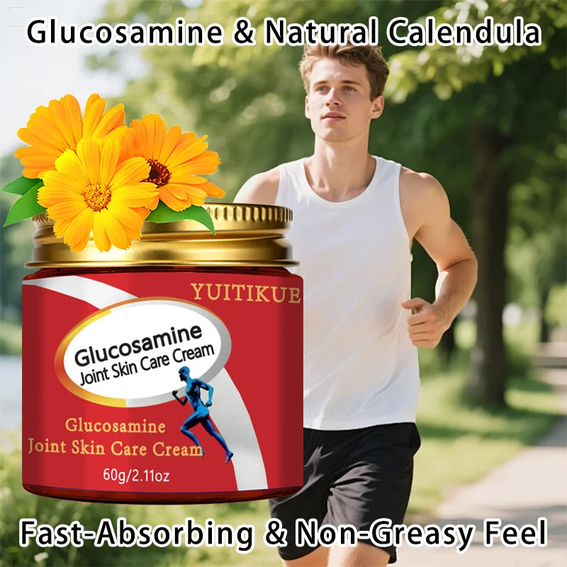 YUITIKUE Glucosamine Joint Cream 60g - Suitable for Any Joint, Fast-Absorbing & Non-Greasy Formula, Moisturizes Skin