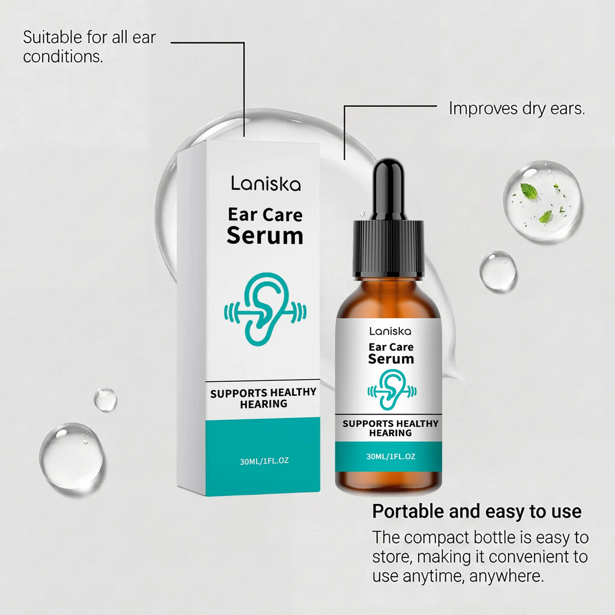 Ear Canal Massage Care Essence Gently Nourishes and Relieves Ear Discomfort, Non-Sticky, Daily Portable Ear Drops
