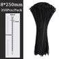 Self-locking plastic nylon tie Black 5x300mm cable tie fastening ring 8*500mm cable tie zip wraps strap nylon cable tie 5*300mm