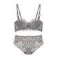 Modest French Pure Desire Bralette AB Cup Full Coverage Lace Bra & Set Small Bust Push Up Wireless for Chubby Girl Bow Plus Size
