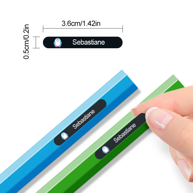 Customizable Name Stickers for Drinkware & Children's Stationery - Waterproof Personalized Labels with Eco-Friendly Adhesive