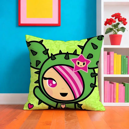 T-tokidoki Anime Pillow Case Pillow Case Plush Fabric Soft Double Sided Print Home Sofa High Quality Cushion