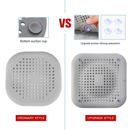 Silicone Sink Strainer, Shower Drain Plug Hair Catcher, Bathtub Kitchen Sink Filter Screen Bathroom Accessories