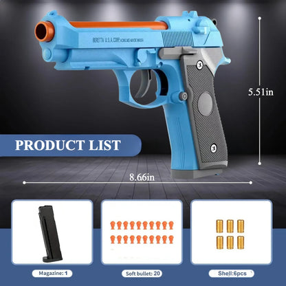 2011/SIG17 Shell Ejceting Toy Gun Model Automatic Continuous Firing Soft Bullet Empty Hanging Airsoft Birthday Gifts for Boys