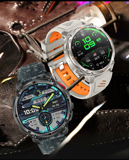 LIGE Smart Watch 2026 Gorąca Sprzedaż 1100mAh Wojskowy Wodoodporny Kompas Latarka LED Tryby Sportowe Męski Smartwatch Dla Android iOS