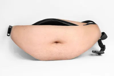 Funny Belly Bag Novelty Waist Pack Realistic Fake Big Belly Prank Prop Costume Accessories Halloween Party Gift Decor 2027