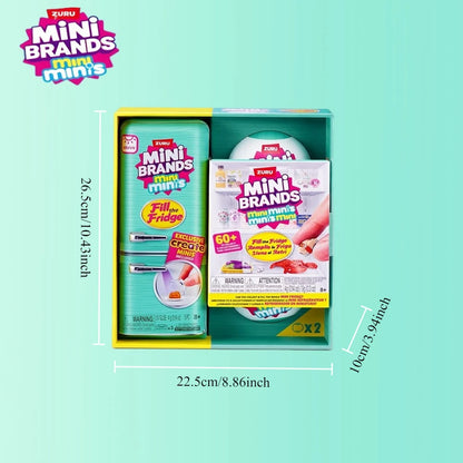 Zuru Mini Brands Fridge Blind Box: 5 Mystery Toys! Miniature Grocery Collectibles for Dollhouse & Kids' Play. My Melody
