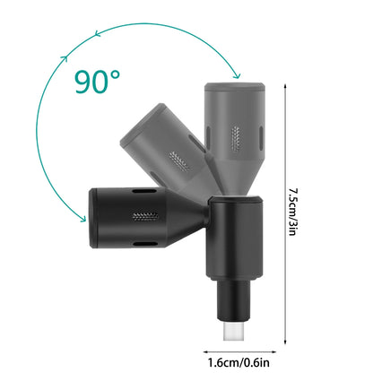 Plug-in Smartphone Microphone Mobile Phone Mic Cardioid Pickup Type-C Plug 90° Angle  with 2pcs Windscreen for Sm