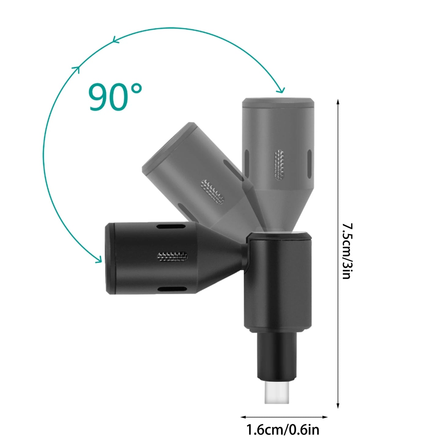 Plug-in Smartphone Microphone Mobile Phone Mic Cardioid Pickup Type-C Plug 90° Angle  with 2pcs Windscreen for Sm