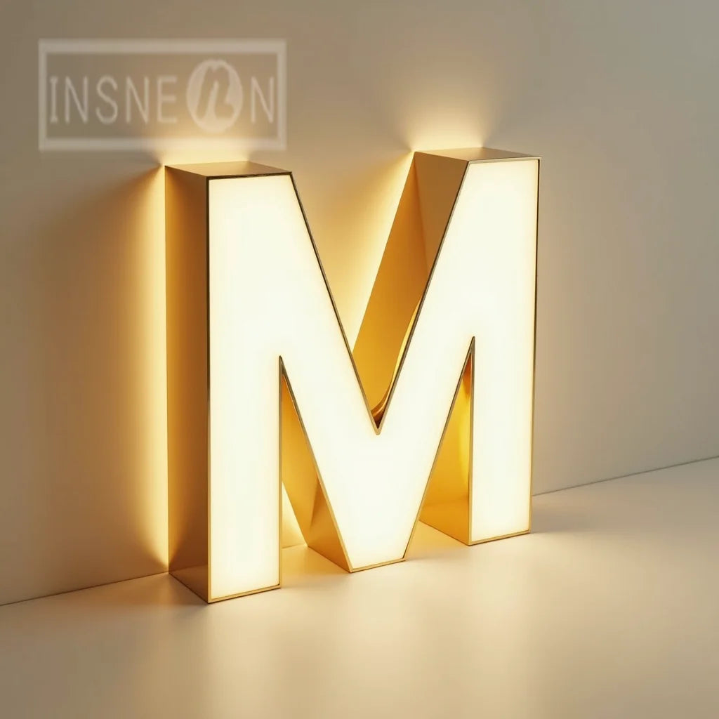 Custom 3D Metal Letter LED Illuminated Signage - Backlit Halo Front Lit Wall Logo for Indoor Outdoor Commercial Business Decor