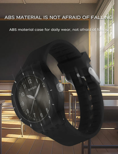 SANDA New Fashion Man Sports Watches Unisex Quartz Watch Simple Waterproof 50M Night Light Men Woman Student Gift Silicone Watch