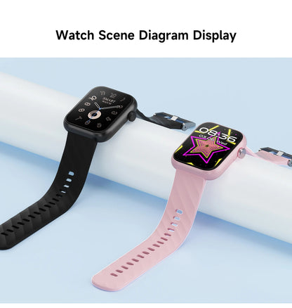 Smartwatch 1,83 cala dla mężczyzn i kobiet, dotykowy ekran, sportowy zegarek fitness, połączenia Bluetooth, cyfrowy smartwatch, wodoodporność IP68