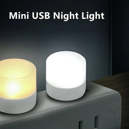 1-20 szt. Mini USB Lampka nocna Ciepła biała Ochrona oczu Lampa do czytania książek USB Wtyczka Komputer Mobilna ładowarka Powerbank LED Lampka nocna