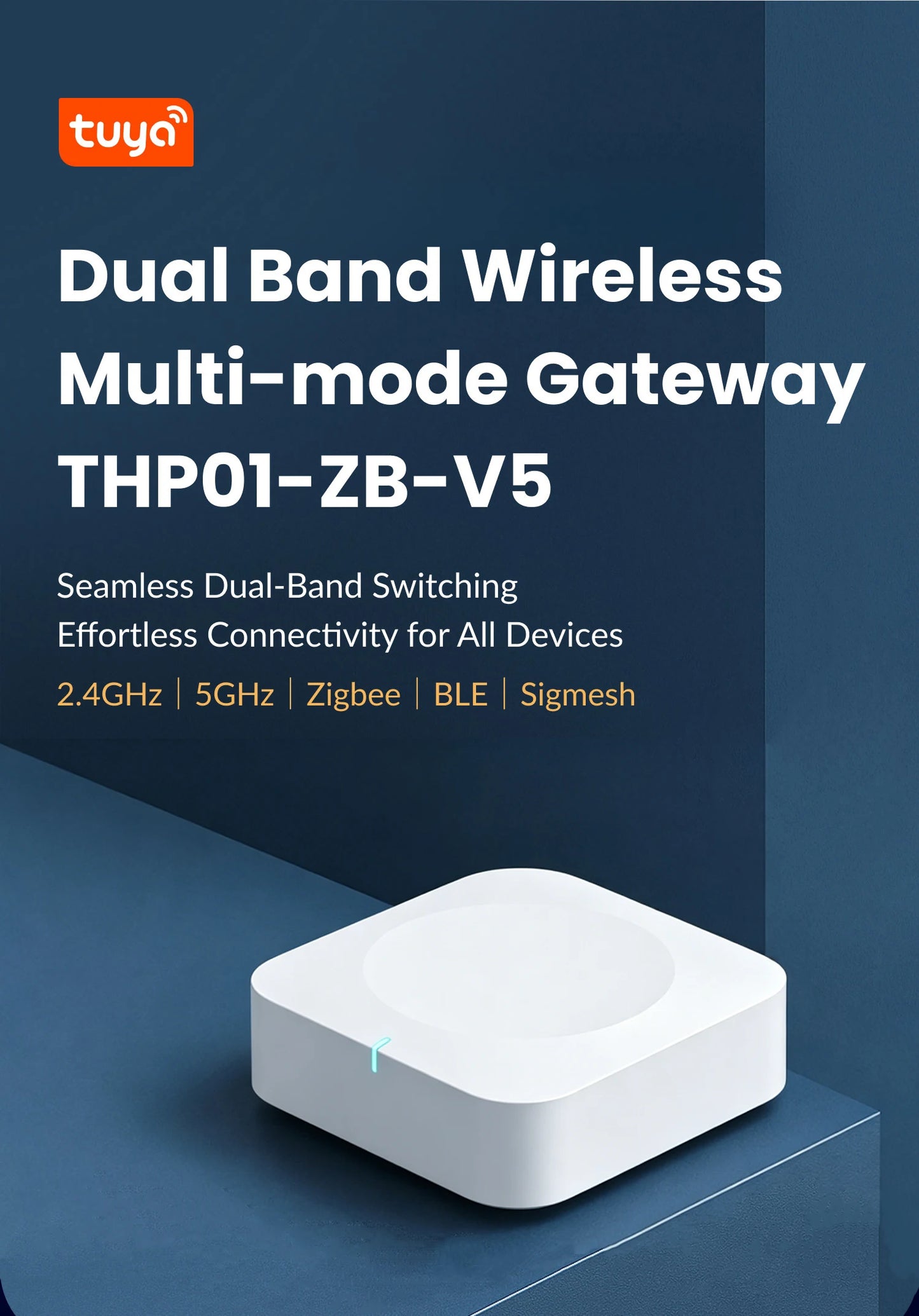 2.4G 5G Tuya Multi Mode ZigBee Bluetooth Gateway Hub Wireless Smart Home Appliance APP Voice Controller Bridge Alexa Google Home