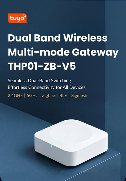 2.4G 5G Tuya Multi Mode ZigBee Bluetooth Gateway Hub Wireless Smart Home Appliance APP Voice Controller Bridge Alexa Google Home