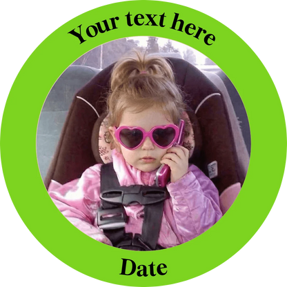 Custom Photo Stickers Personalized Waterproof Round Text Labels Custom Image Birthday Party Gift Wrapping Decor DIY Souvenir Kit