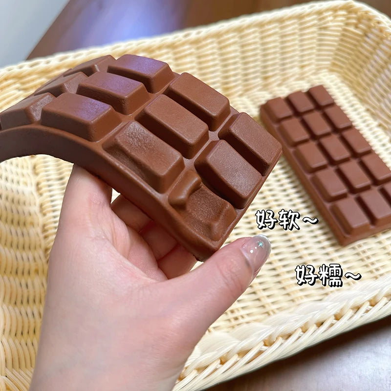 Soft Chocolate Squishy Toys Slow Rebound Squeeze Squishy Anti-stress Fidget Toy Stress Relief Autism Gift Decompression