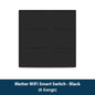 Zemismart Matter WiFi 1 2 3 4 6 Gangs Smart Wall Light Switch Neutral Required with Big Button SmartThings App Homekit Control