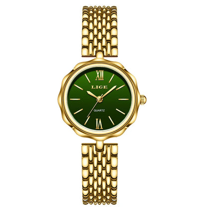 LIGE Quartz Women Watches Fashion Elegant Bracelet Watch For Women Luxury Creative Steel Waterproof Watch Femme Relogio Feminino