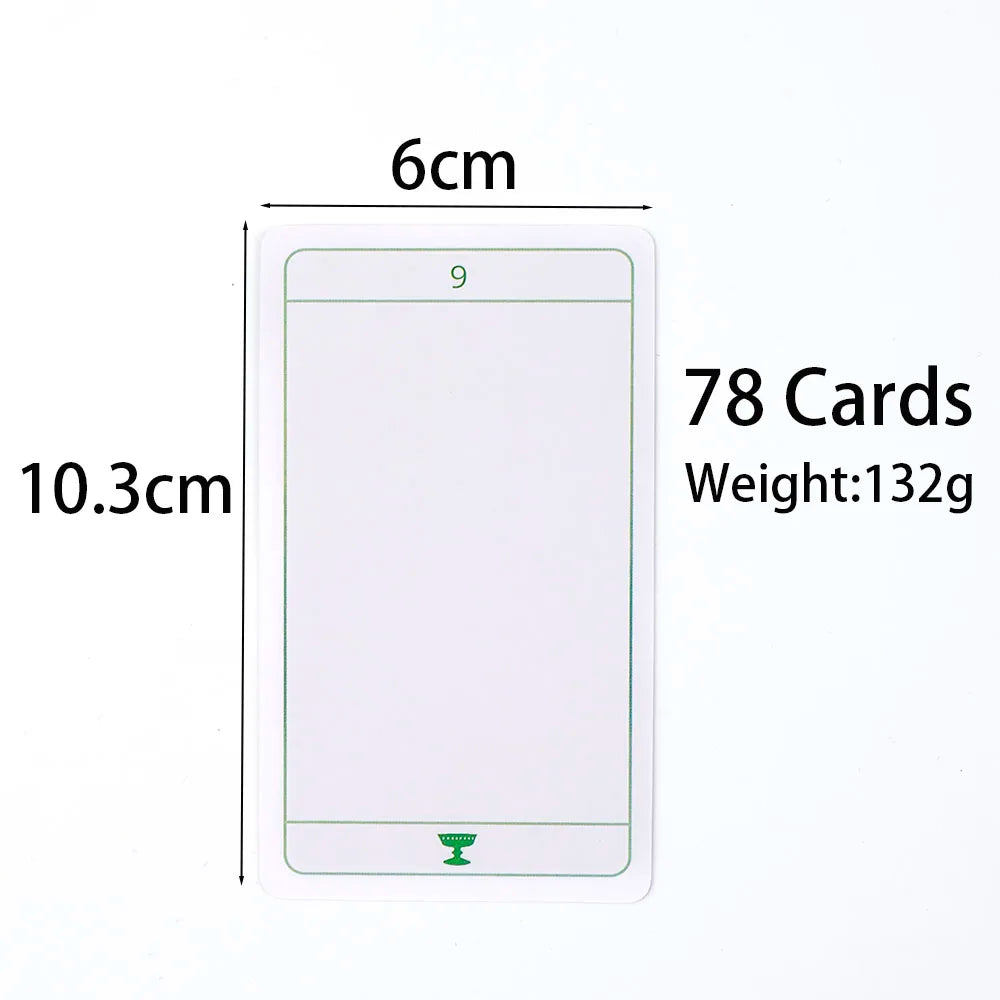 Invisible Tarot 78 Blank Cards Create Your Own Tarot Deck 10.3*6cm English Visions Divination Edition Deck Board Playing Games