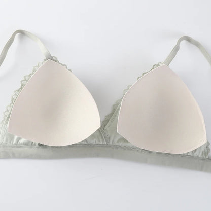Women Lace Bra And Panties Set V-neck Push Up Bralette Sexy Lingerie Low Waist Briefs Female Non-wire Brassiere Underwear Set