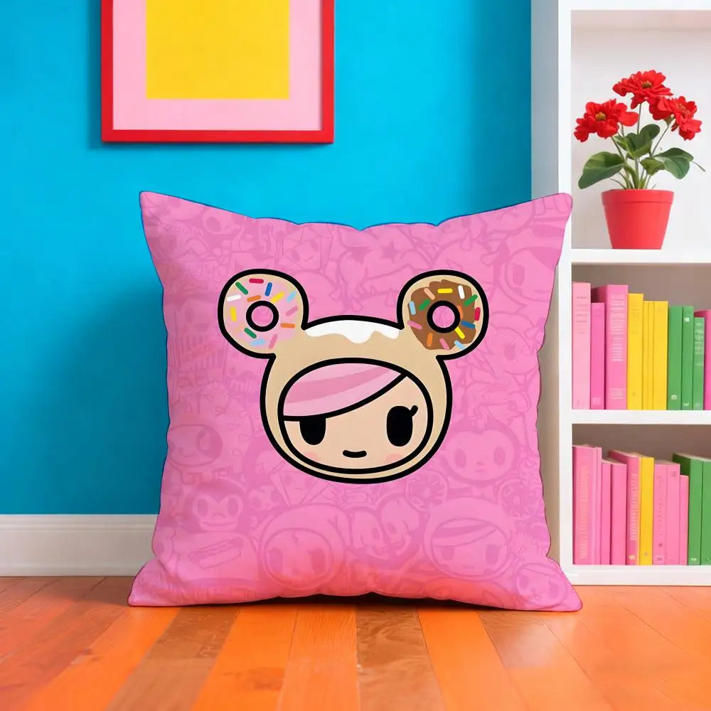 T-tokidoki Anime Pillow Case Pillow Case Plush Fabric Soft Double Sided Print Home Sofa High Quality Cushion