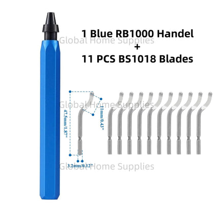 Deburring Tool Kit RB1000 Handle with BS1018 Blades Burring Blade Burring Pen For Pipe Copper Burrs Removal Trimming Tool