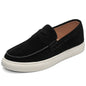 Suede Leather Men Loafers Fashion Comfortable Casual Shoes Breathable Slip on Walking Shoes Platform Lightweight Work Shoes